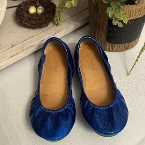 Tieks Shimmering Cobalt Blue Ballet Flats